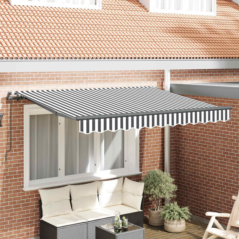 Copertină retractabilă Antracit 250 x 200 cm țesătură