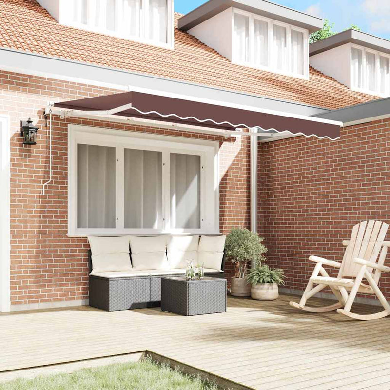 Copertină retractabilă Maro 350 x 200 cm țesătură