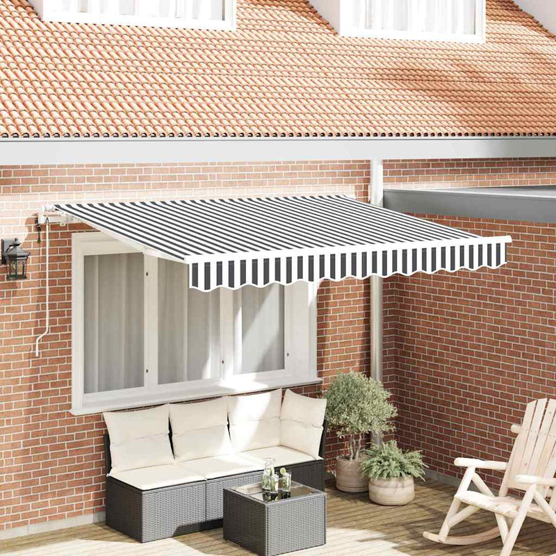 Copertină retractabilă Antracit 350 x 200 cm țesătură