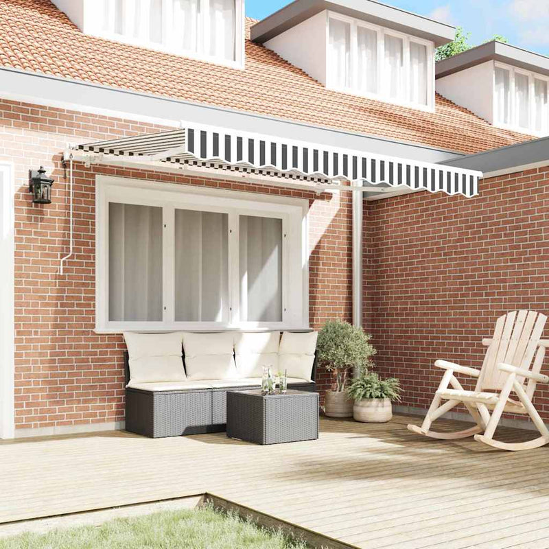 Copertină retractabilă Antracit 350 x 200 cm țesătură