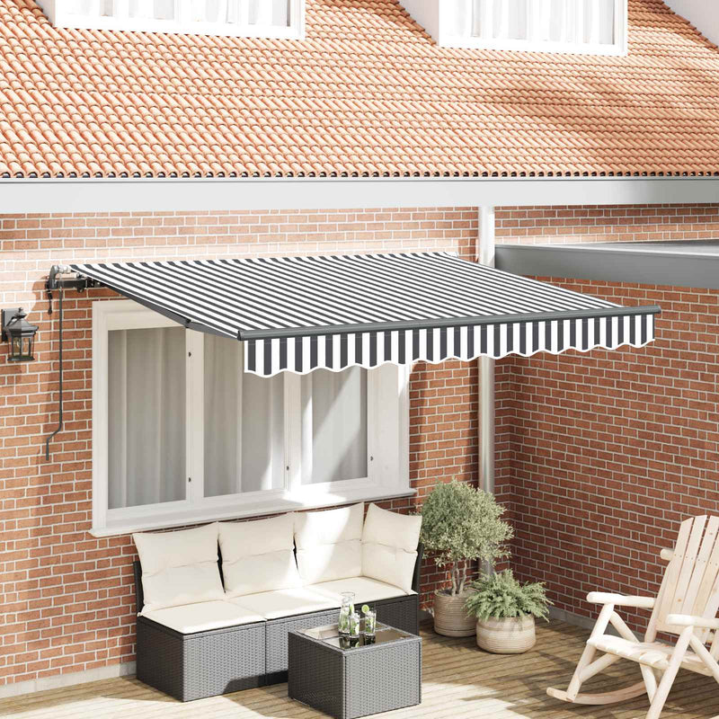 Copertină retractabilă Antracit 350 x 200 cm țesătură
