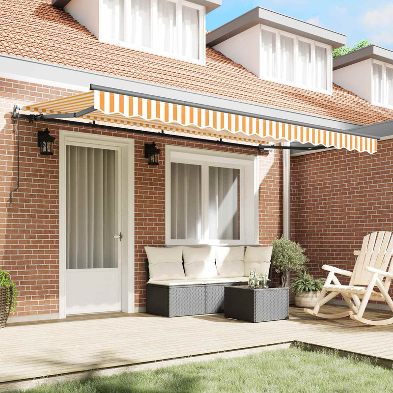 Copertină retractabilă Galben 400 x 200 cm țesătură