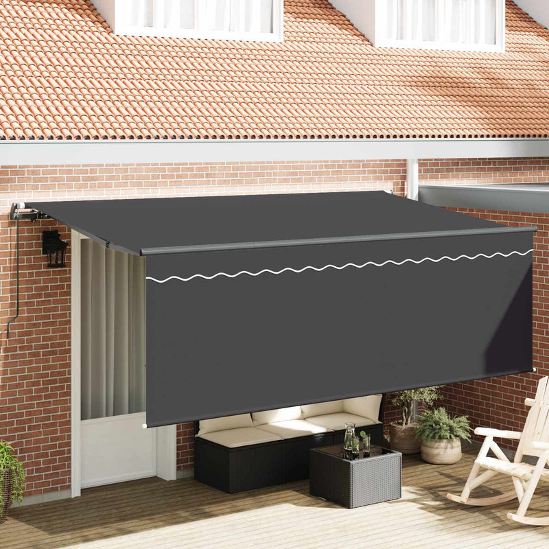 Copertină retractabilă Antracit 400 x 200 cm