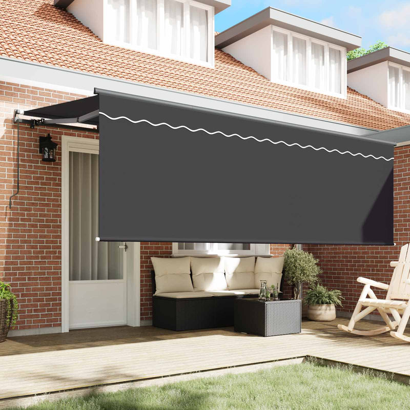 Copertină retractabilă Antracit 400 x 200 cm