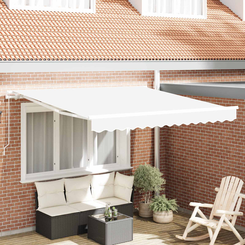 Copertină retractabilă Alb 300 x 250 x 165 cm