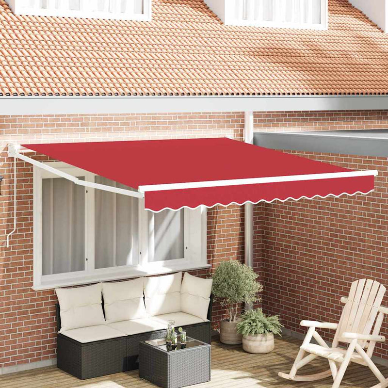 Copertină retractabilă Roșu 300 x 250 cm