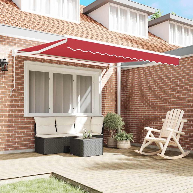 Copertină retractabilă Roșu 300 x 250 cm