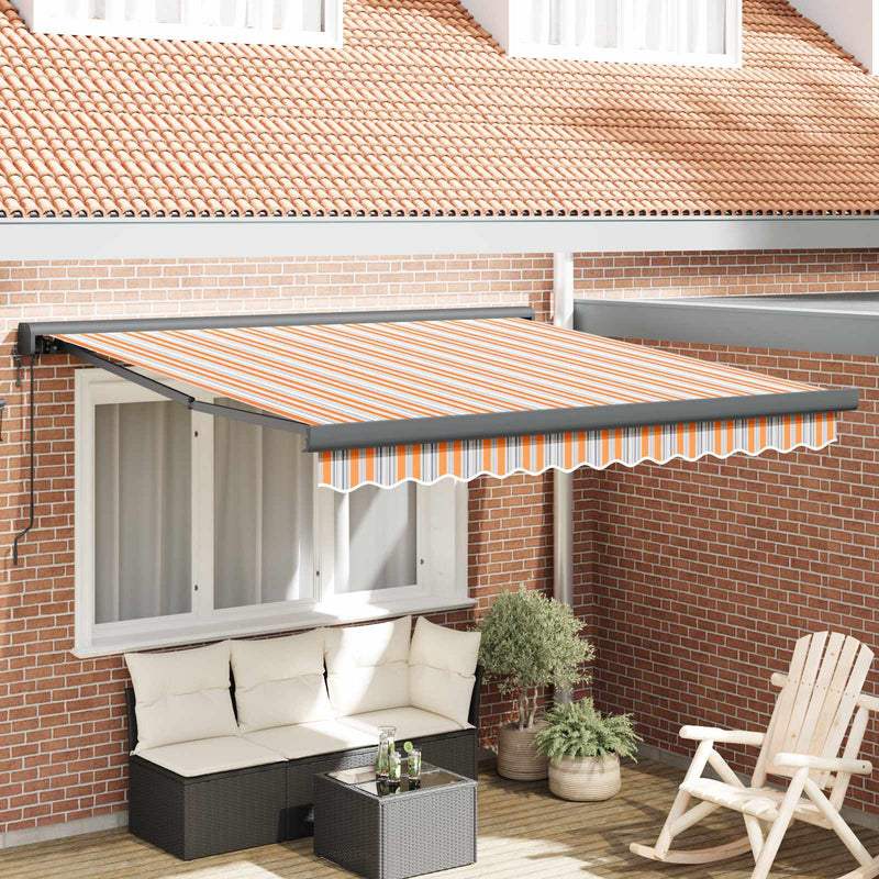 Copertină retractabilă Multicolour 350 x 250 cm Stofă și Metal