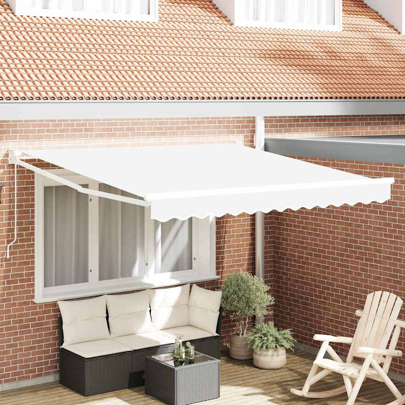 Copertină retractabilă Alb 350 x 250 cm