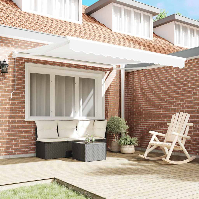 Copertină retractabilă Alb 350 x 250 cm