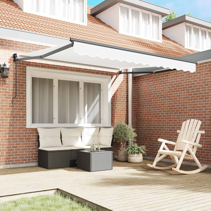 Copertină retractabilă Alb 350 x 250 cm