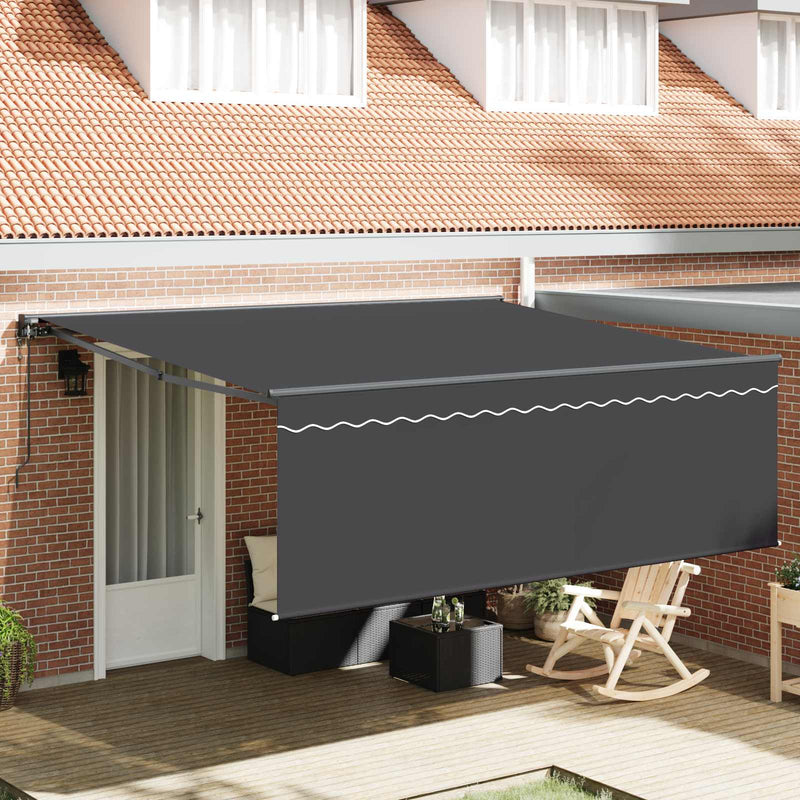 Copertină retractabilă Antracit 400 × 300 cm