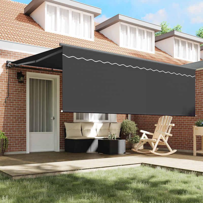 Copertină retractabilă Antracit 400 × 300 cm