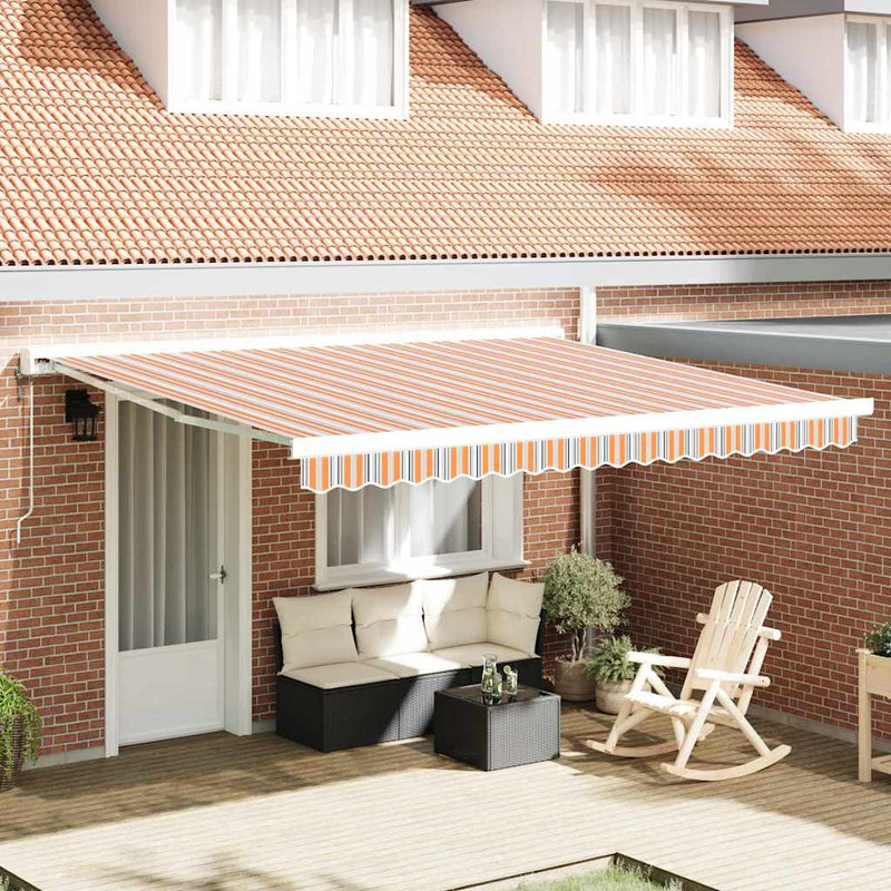 Copertină retractabilă Multicolour 400 × 300 cm Stofă și Metal