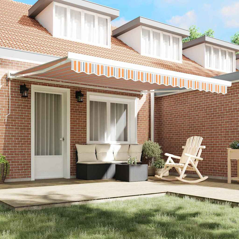 Copertină retractabilă Multicolour 400 × 300 cm Stofă și Metal