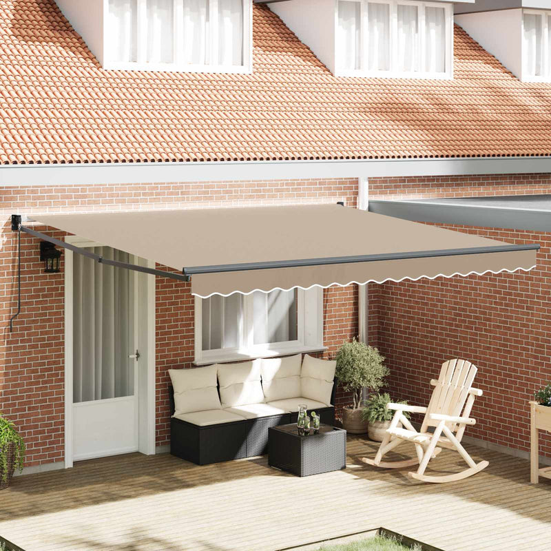Copertină retractabilă Bej 400 × 300 cm