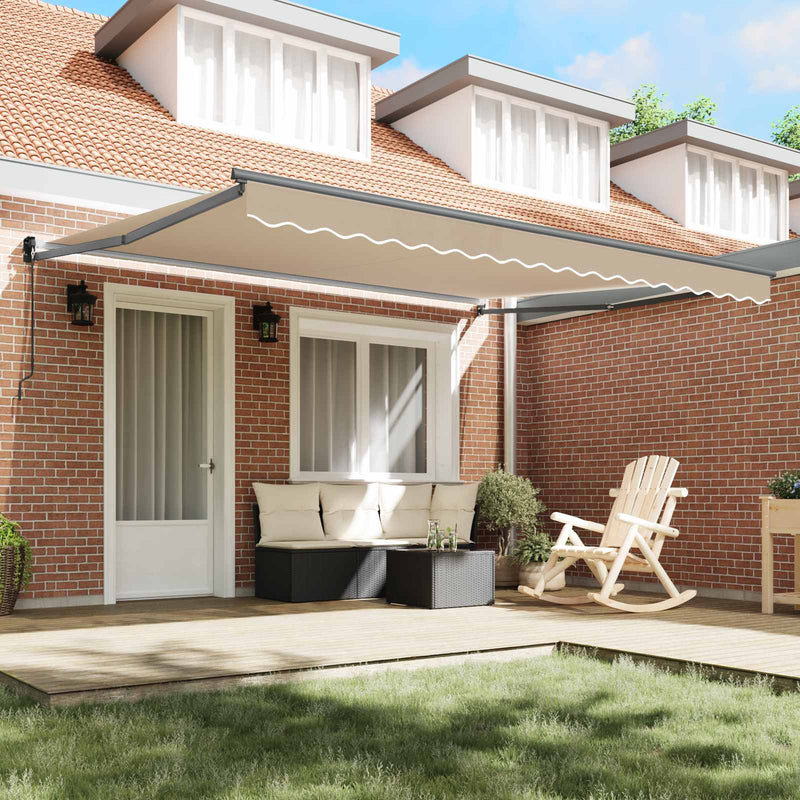 Copertină retractabilă Bej 400 × 300 cm