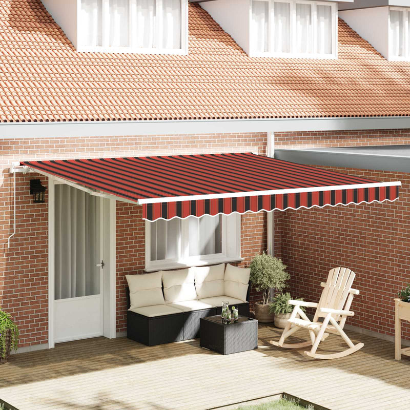 Copertină retractabilă Portocaliu 400 × 350 cm