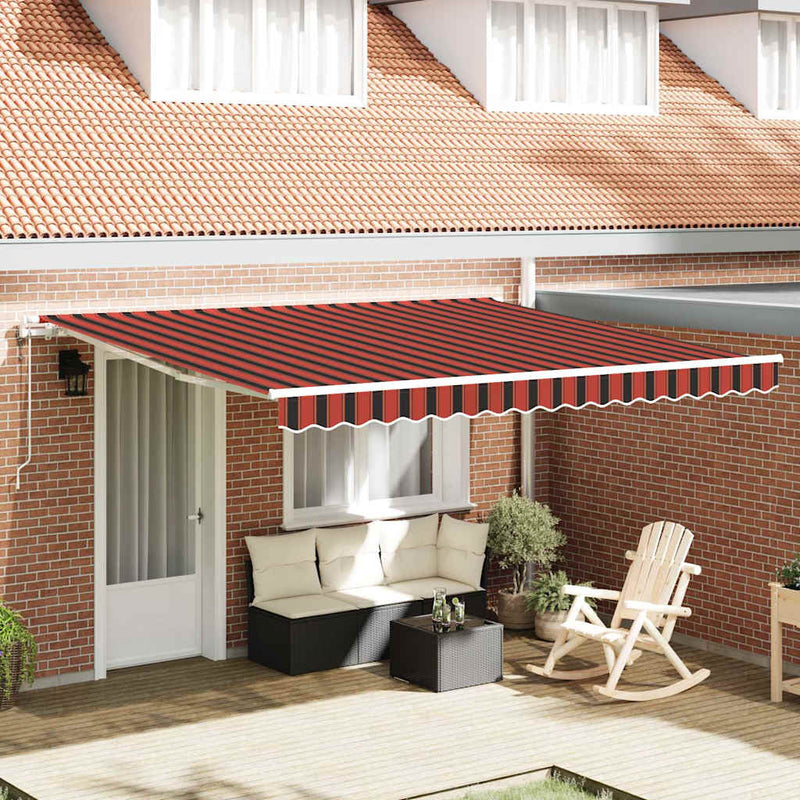 Copertină retractabilă portocaliu și maro 400 × 350 cm