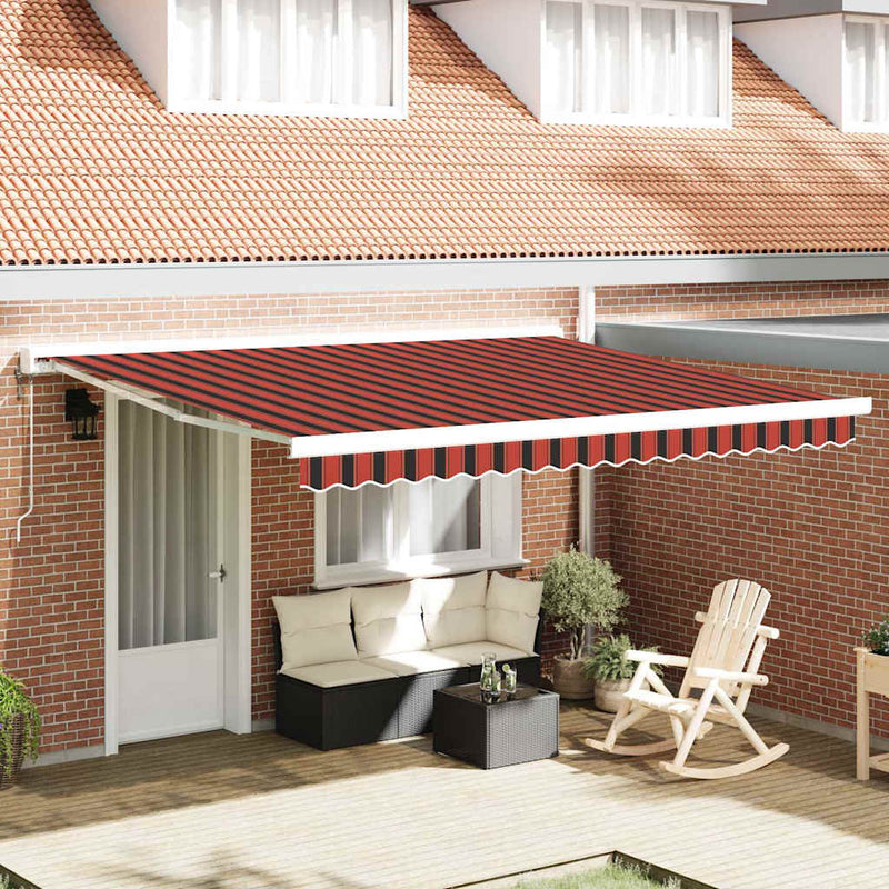 Copertină retractabilă Galben și portocalie 400 × 350 cm
