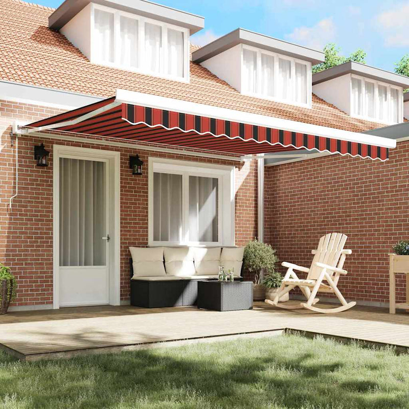 Copertină retractabilă Galben și portocalie 400 × 350 cm