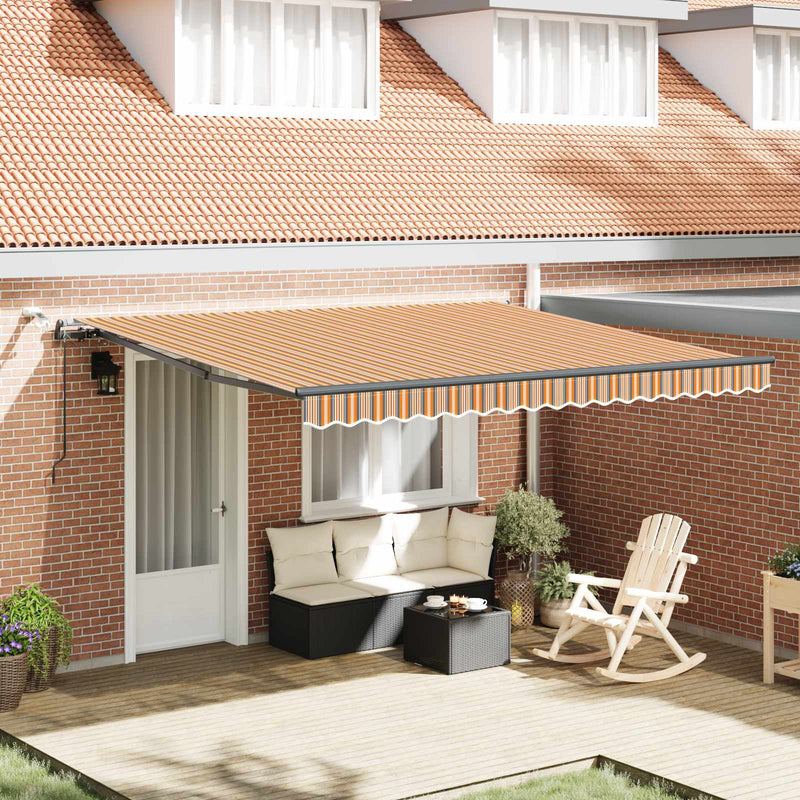 Copertină retractabilă Multicolour 400 × 350 cm Poliester