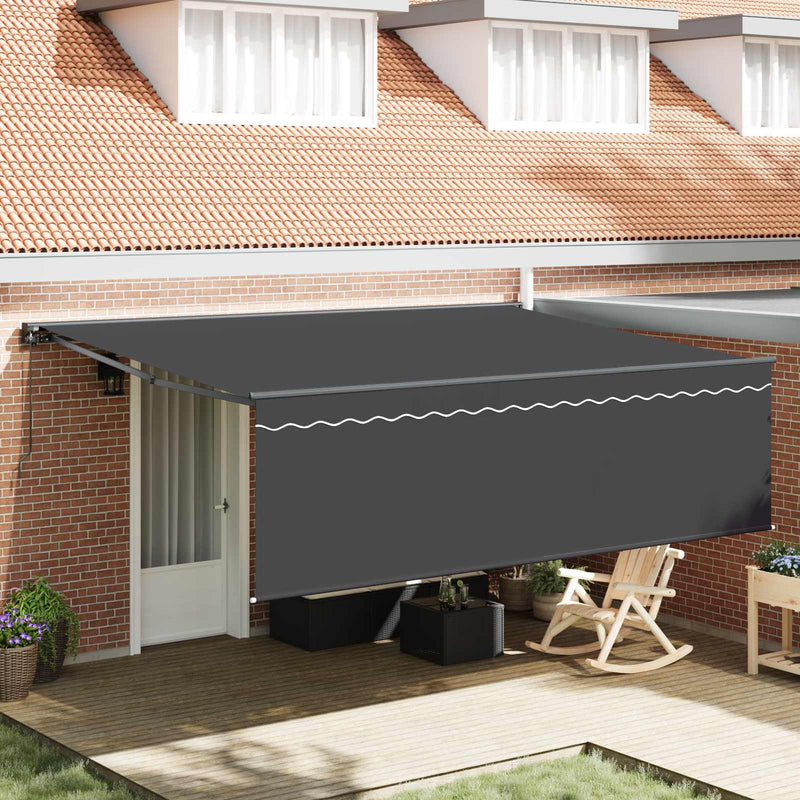 Copertină retractabilă Antracit 450 × 300 cm