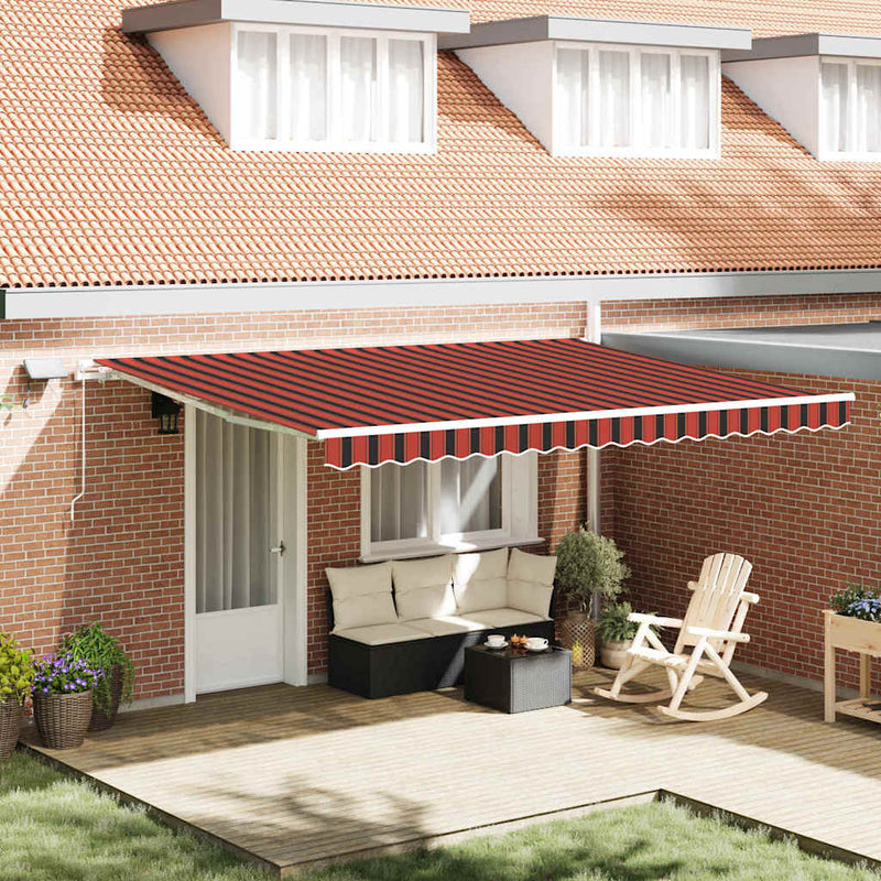 Copertină retractabilă portocaliu și maro 450 × 350 cm