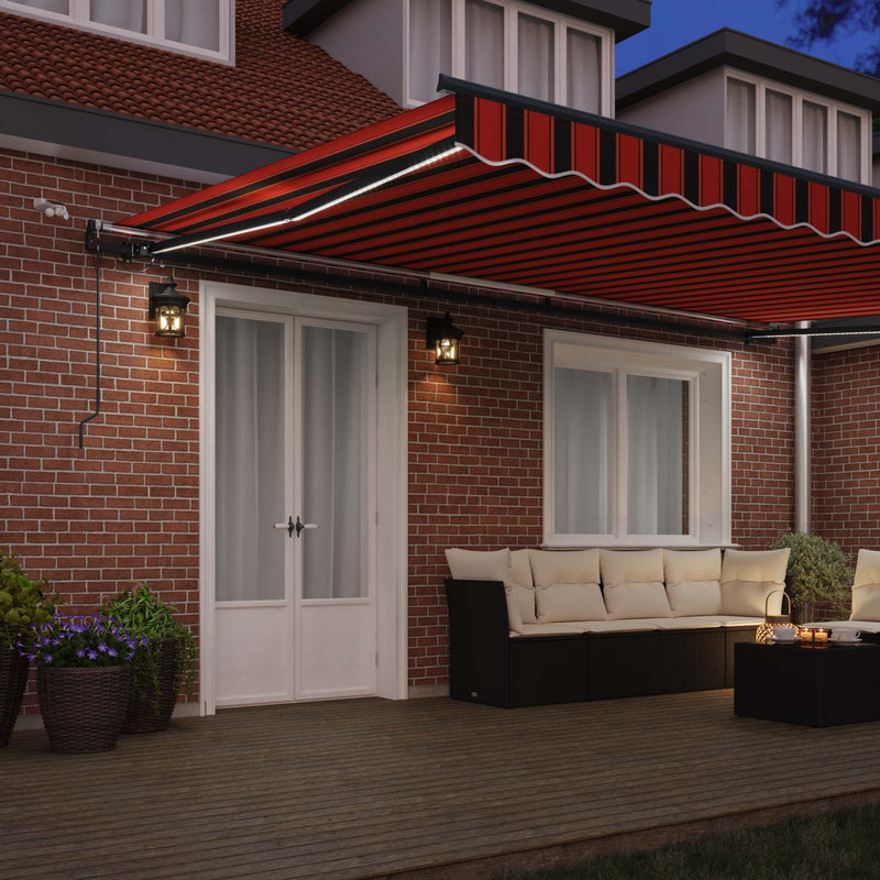 Copertină retractabilă portocaliu și maro 500 × 350 cm