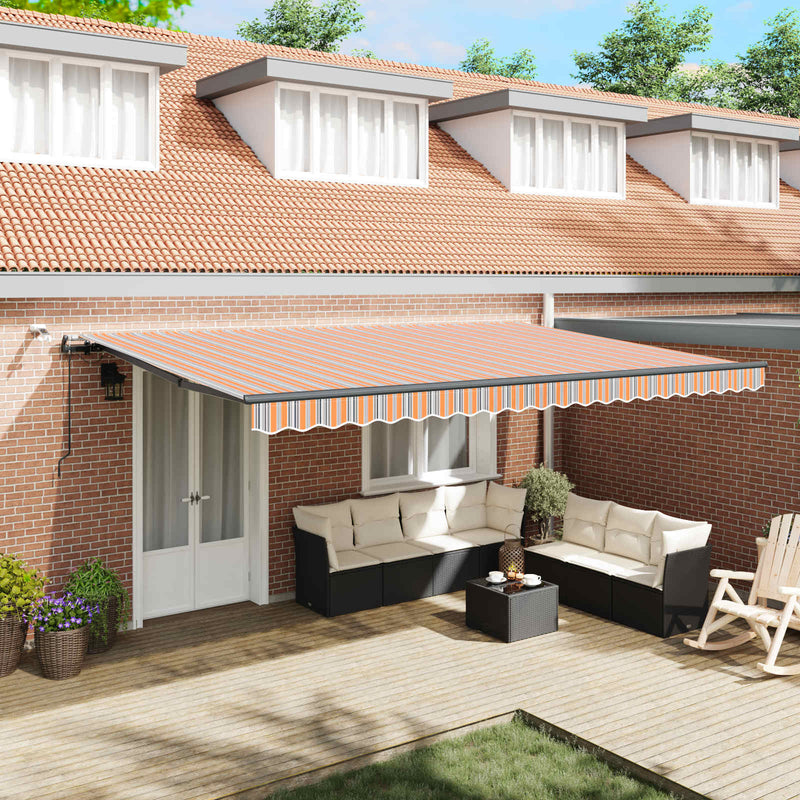Copertină retractabilă Multicolour 500 × 350 cm Poliester