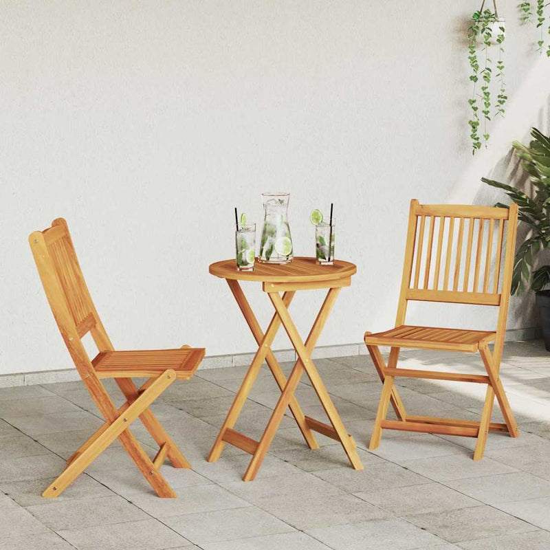 Set Bistro de Grădină 3 buc. Maro Lemn Solid de Acacia