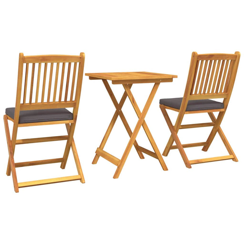 Set Bistro de Grădină 3 buc. Maro Lemn Solid de Acacia