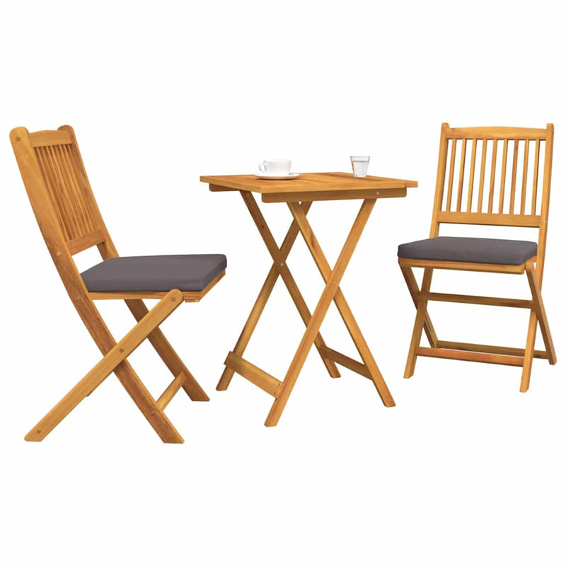 Set Bistro de Grădină 3 buc. Maro Lemn Solid de Acacia