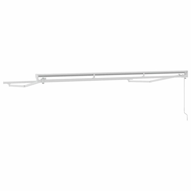Cadru de copertină Manual Ajustabil Alb 3,5 x 2 m Oțel