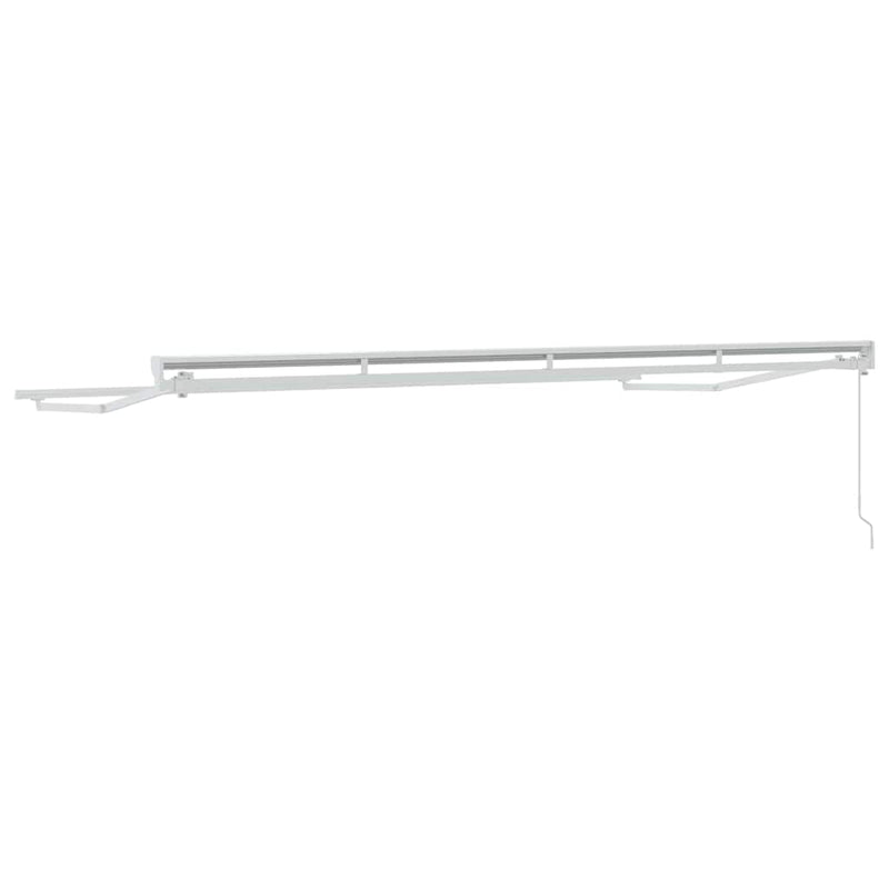 Cadru de copertină Manual Ajustabil Alb 4 x 2 m Oțel