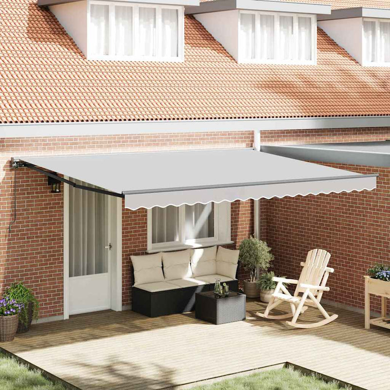 Cadru de copertină Manual Ajustabil Antracit 4,5 × 3 m Oțel