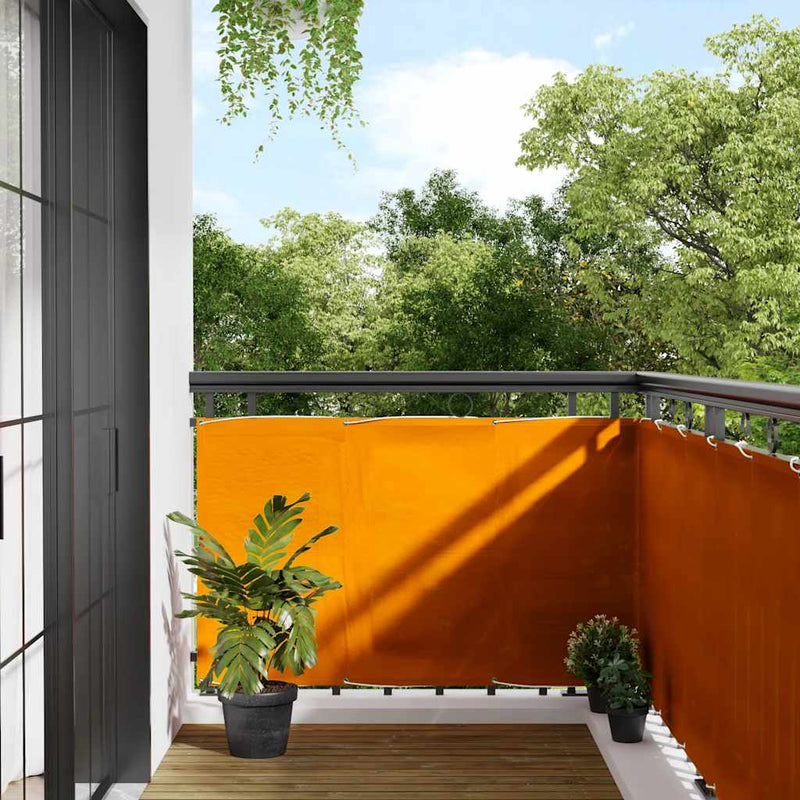 Paravan de balcon portocaliu 90x1000 cm 100% poliester Oxford