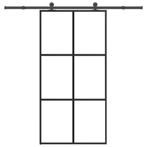 Ușă glisantă cu set feronerie 102x205 cm ESG sticlă și aluminiu