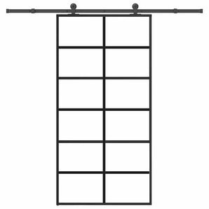 Ușă glisantă cu set feronerie 102x205 cm ESG sticlă și aluminiu