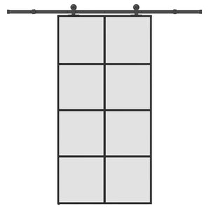 Ușă glisantă cu set feronerie 102,5x205 cm sticlă ESG/aluminiu