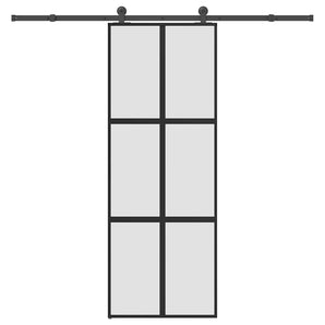 Ușă glisantă cu set de feronerie sticlă temperată și aluminiu