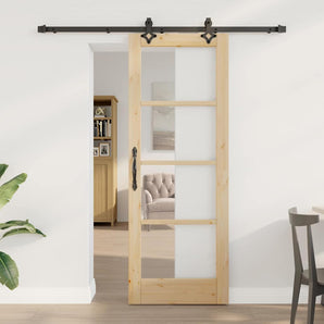 Ușă glisantă ORKDAL 73,5 x 198,5 cm Lemn masiv de pin și sticlă