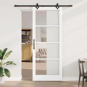 Ușă glisantă ORKDAL 93 x 232 cm Lemn masiv de pin și sticlă