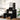 Set de Dressing 2 buc. Stejar Negru 86,5 x 35 x 136 cm