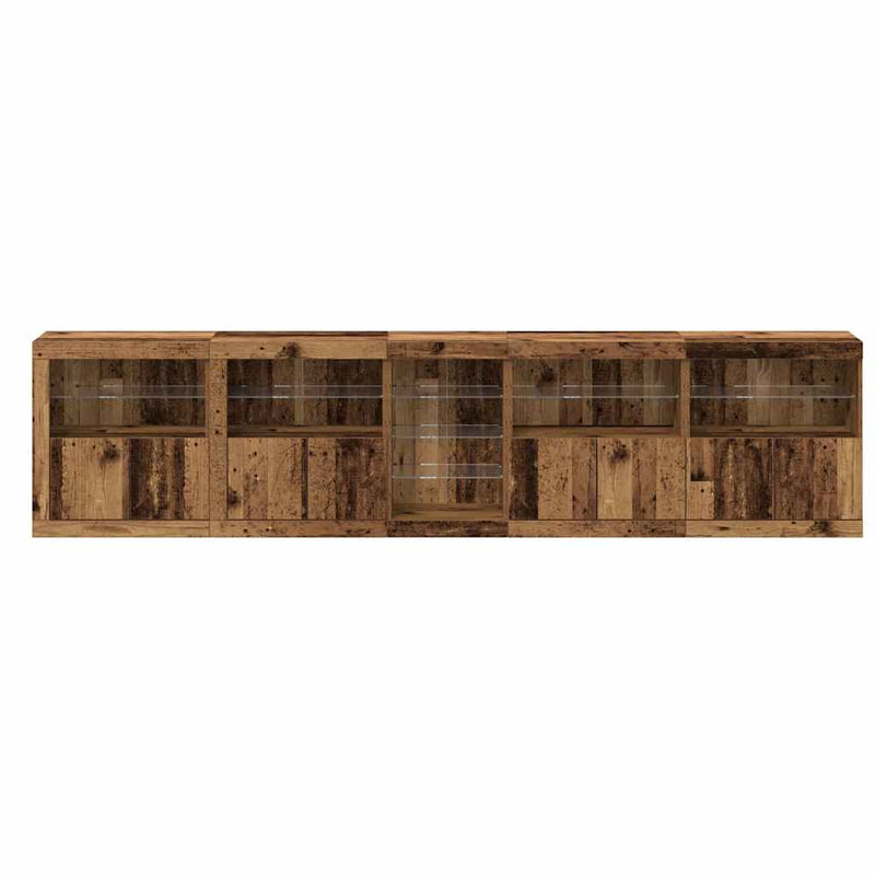Bufet LED Lemn vechi 283 x 37 x 67 cm Lemn prelucrat