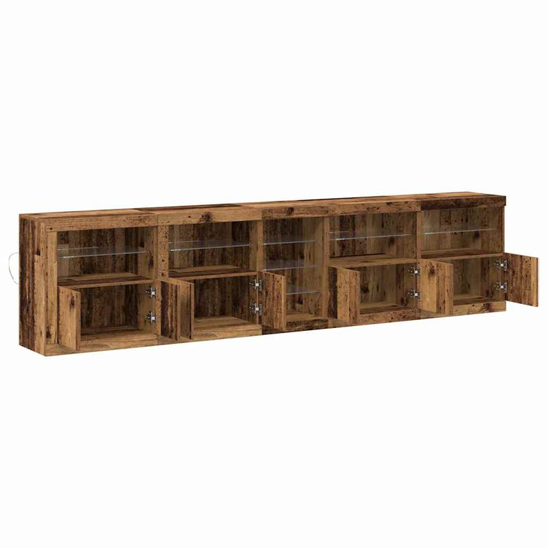 Bufet LED Lemn vechi 283 x 37 x 67 cm Lemn prelucrat