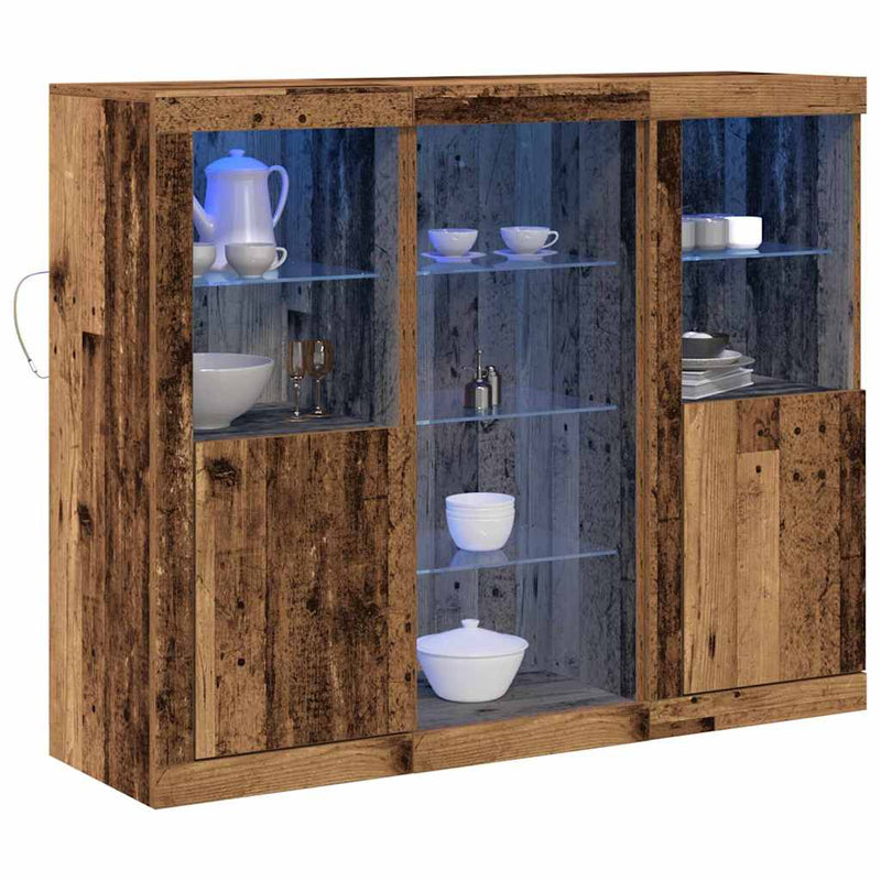 Bufet LED Lemn vechi 123 x 37 x 100 cm Lemn prelucrat