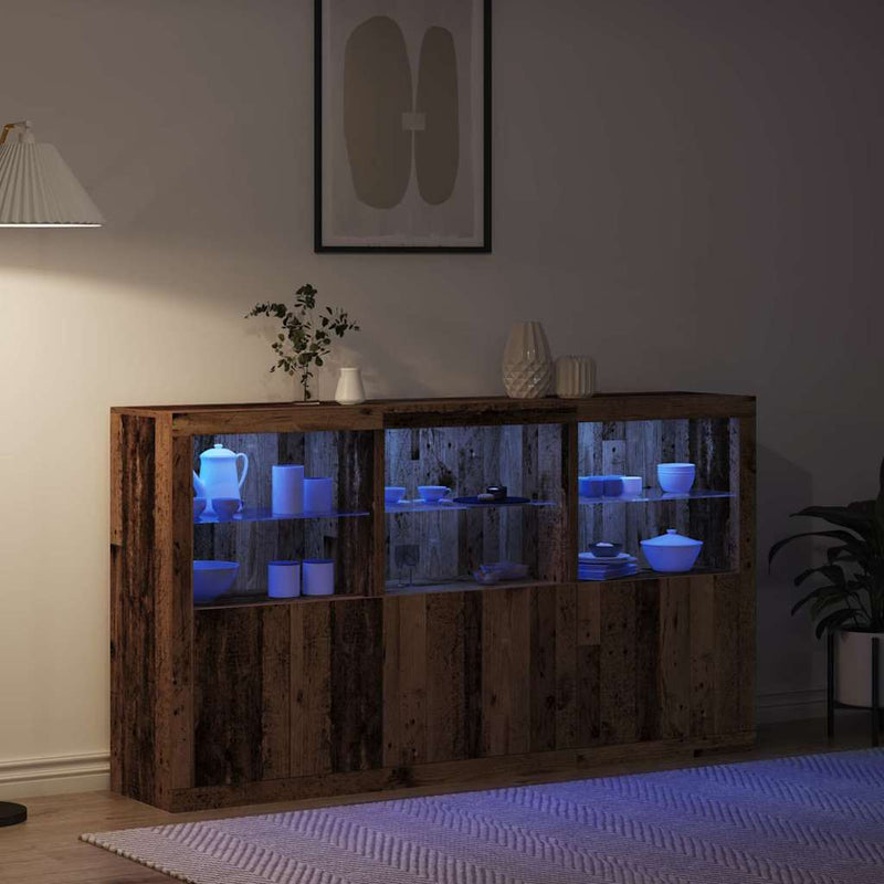 Bufet LED Lemn vechi 181,5 x 37 x 100 cm Lemn prelucrat
