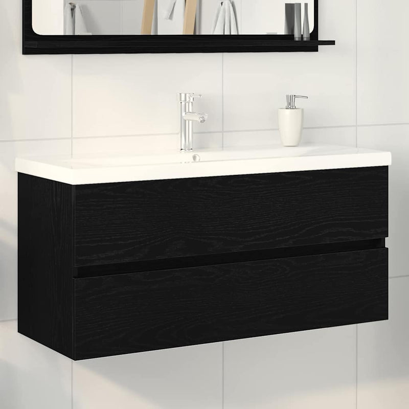 Dulap pentru Chiuveta de Baie Stejar Negru 100 x 39 x 62 cm
