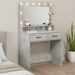Masă de Machiaj Gri din beton 79 x 41 x 135 cm Lemn prelucrat